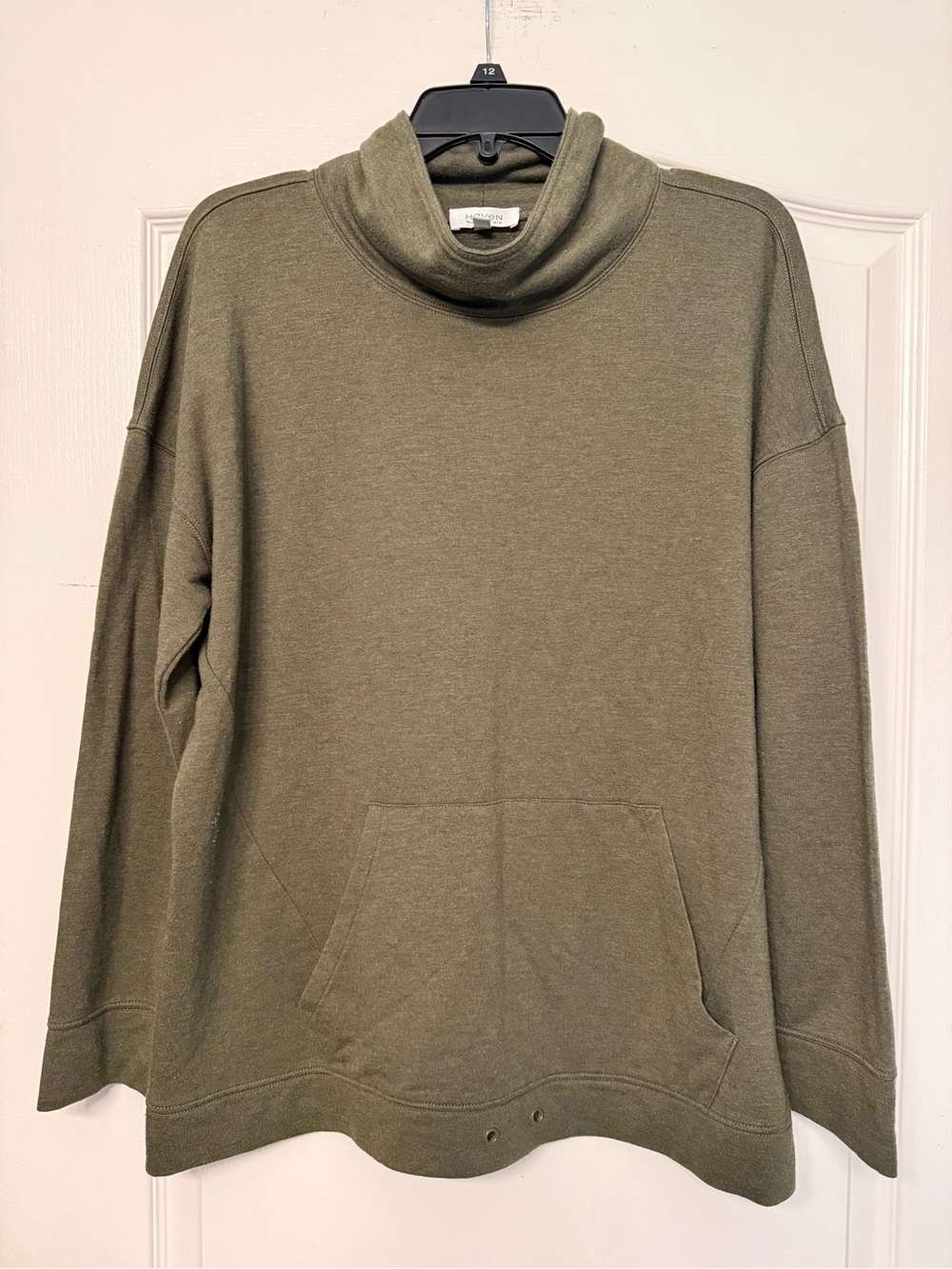 Haven Well Within Olive Funnel Neck Pullover Sweatshirt Large